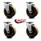 Service Caster 5 Inch High Temp Phenolic Wheel Swivel Caster Set with Roller Bearings SCC SCC-20S520-PHRHT-4 - alternate 5